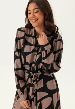 Viscose Flounce Shirt Dress