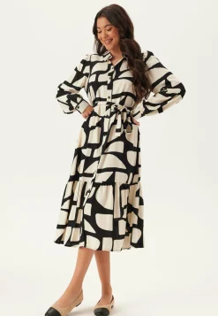 Viscose Flounce Shirt Dress