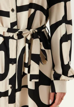 Viscose Flounce Shirt Dress