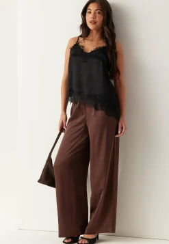 Viscose Satin Lace Singlet