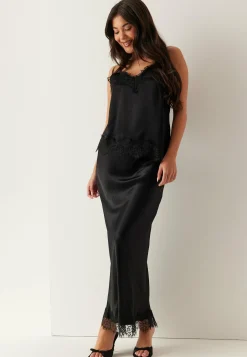 Viscose Satin Lace Singlet