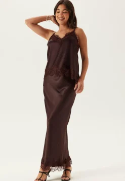 Viscose Satin Lace Skirt
