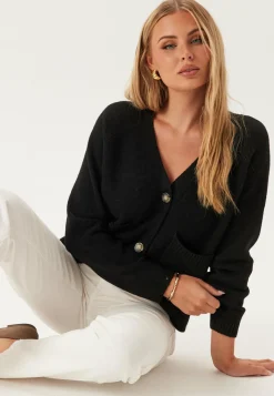 Vmboom Ls V-neck Button Cardig