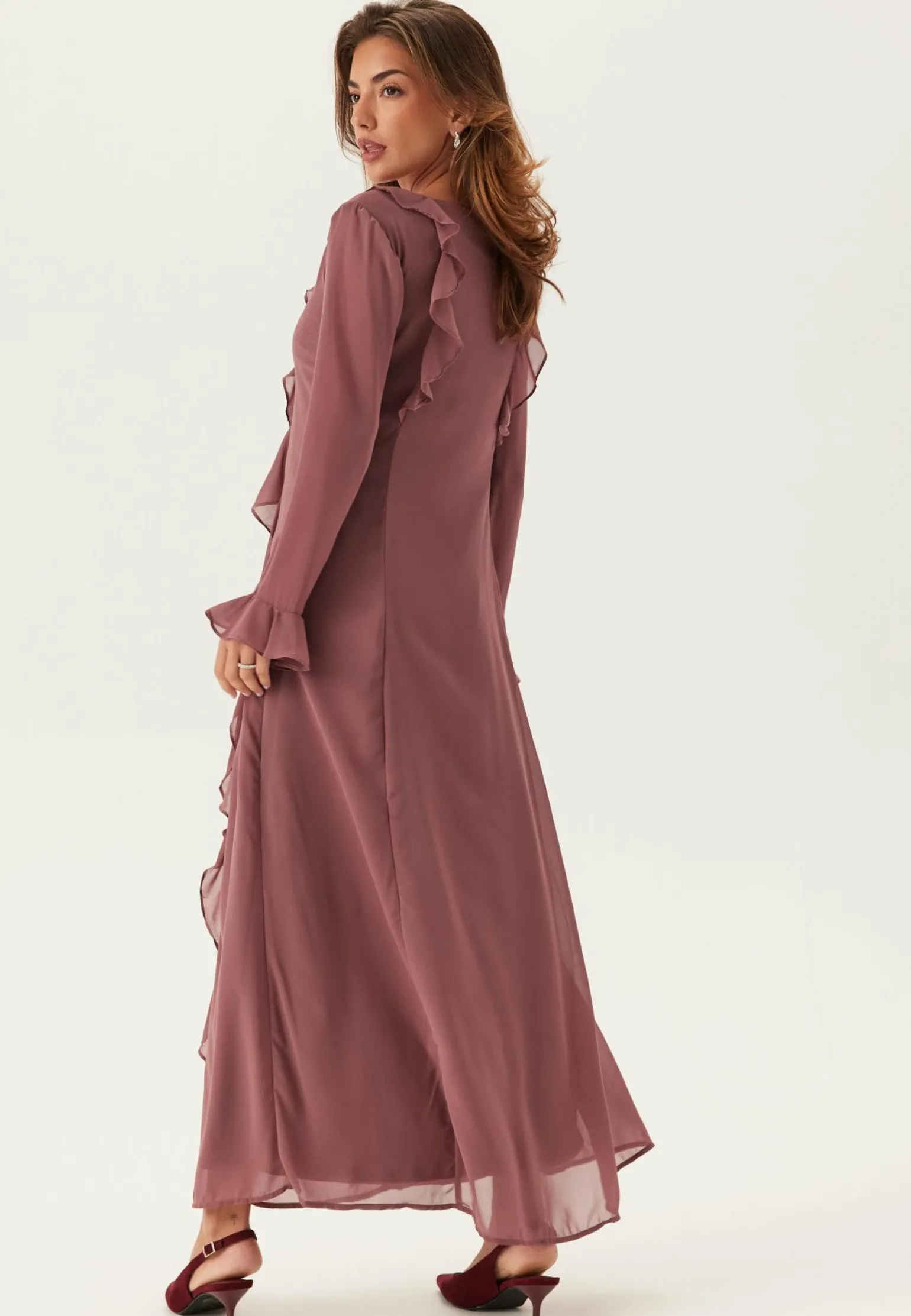 Vmholly Ls Flounce Ankle Dress