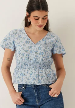 Vmjosie Ss V-neck Short Smock Top