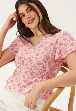 Vmjosie Ss V-neck Short Smock Top