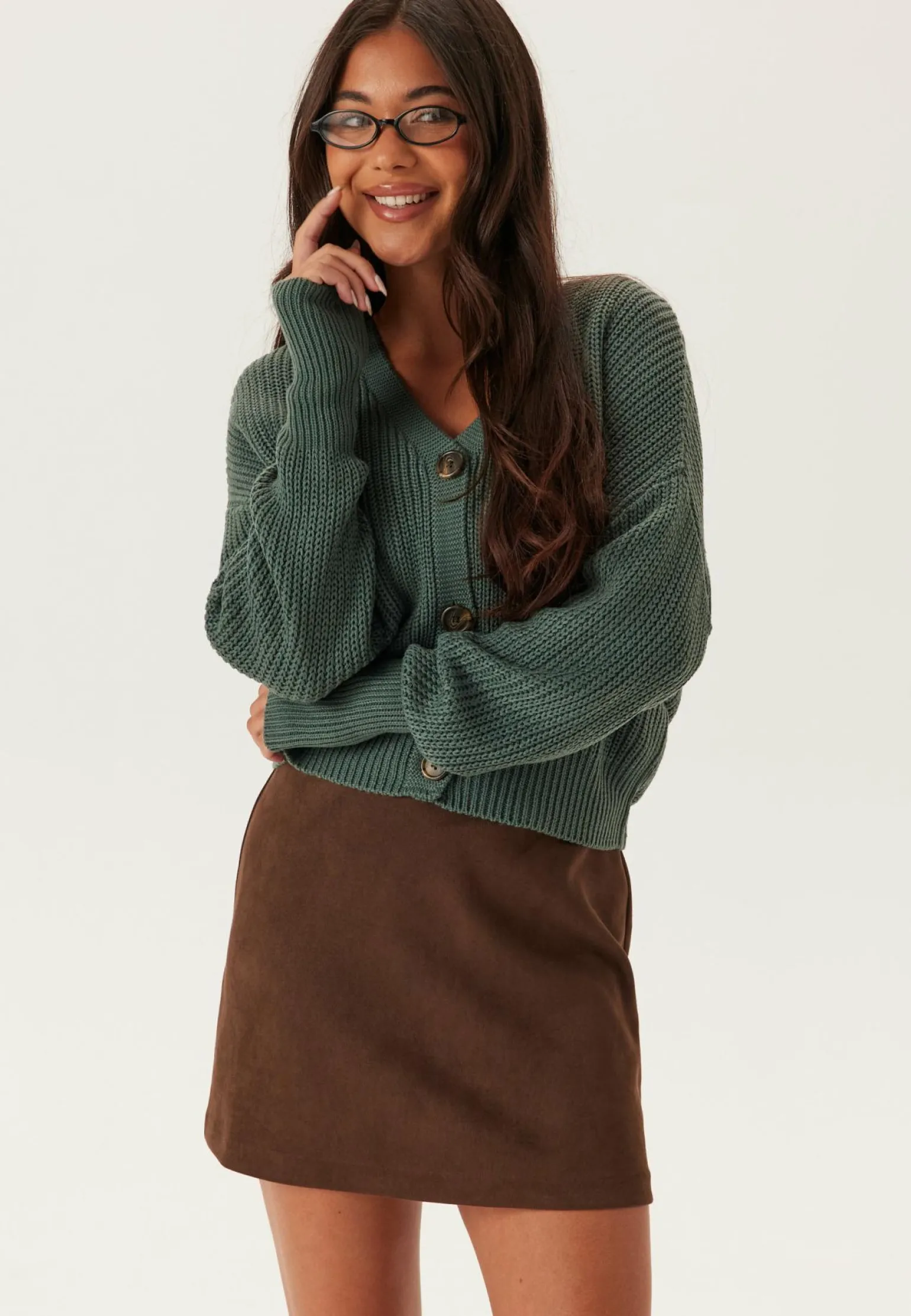 Vmlea LS V-Neck Cuff Cardigan