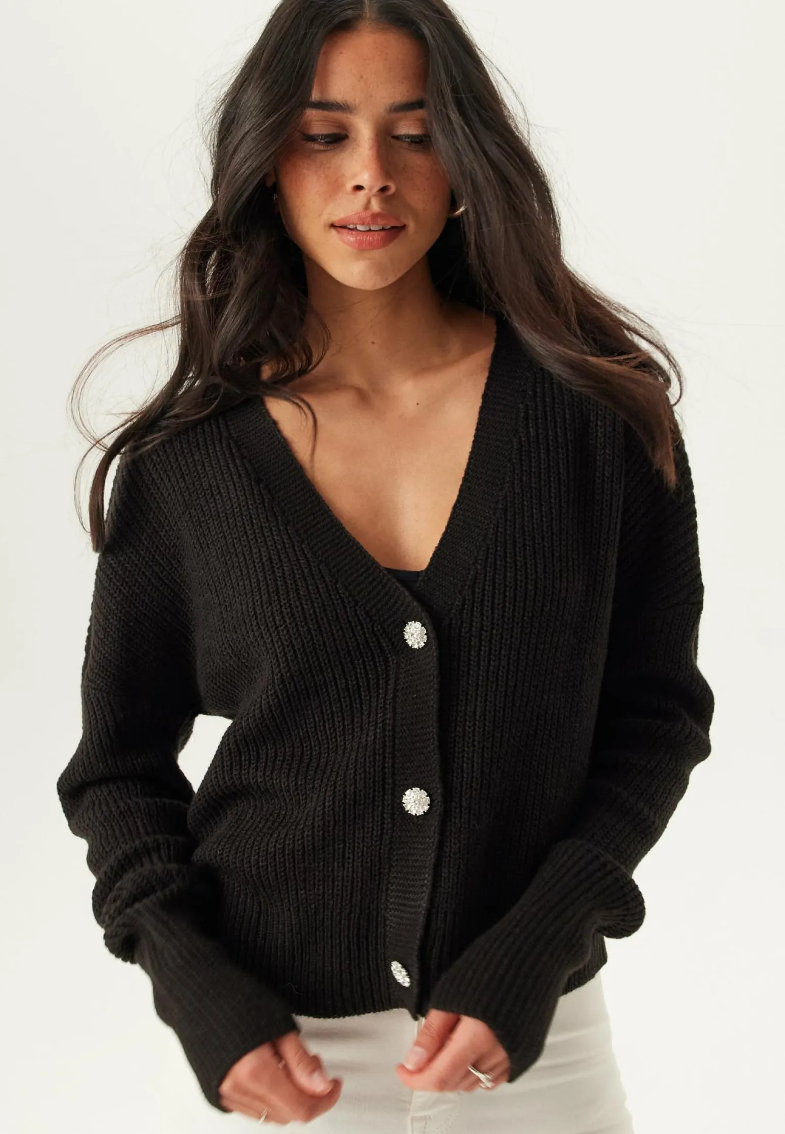 Vmlealight Ls V-neck Jewel Cardigan