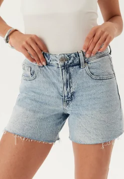 Vmtess mid rise short denim shorts