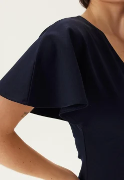 V-Neck Butterfly Sleeve Dress