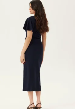 V-Neck Butterfly Sleeve Dress