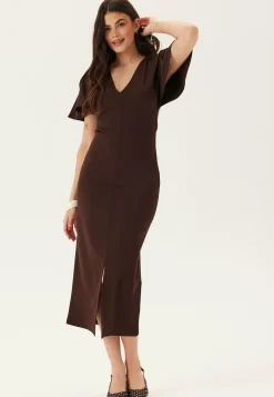 V-Neck Butterfly Sleeve Dress