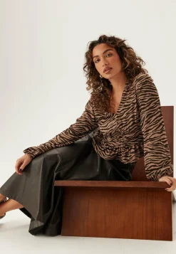 V-neck Button Blouse