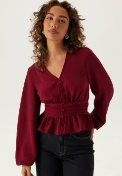 V-neck Button Blouse