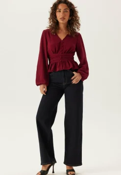 V-neck Button Blouse