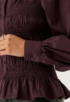 V-neck Cotton Smock Blouse