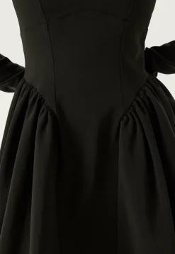 Volume Skirt Long Sleeve Mini Dress