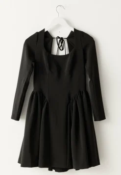 Volume Skirt Long Sleeve Mini Dress
