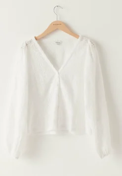 Volume Sleeve Button Blouse