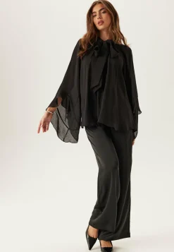 Wide Sleeve Bow Blouse
