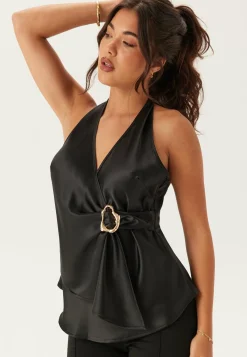 Wrap Gold Detail Blouse