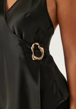 Wrap Gold Detail Blouse