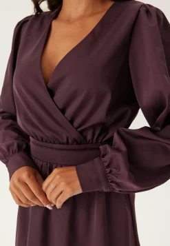Wrap Satin Dress
