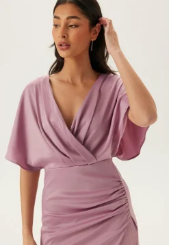 Wrap Satin Gown