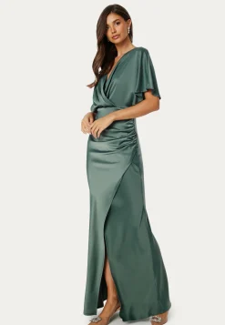Wrap Satin Gown