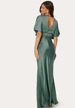 Wrap Satin Gown
