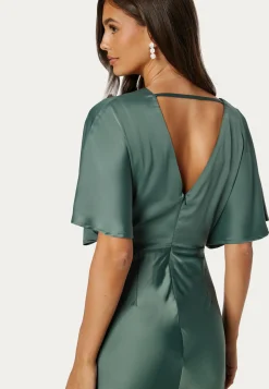 Wrap Satin Gown