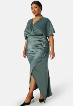 Wrap Satin Gown