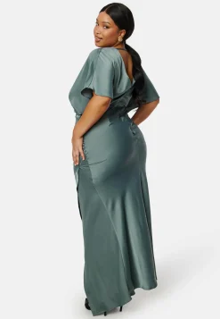 Wrap Satin Gown