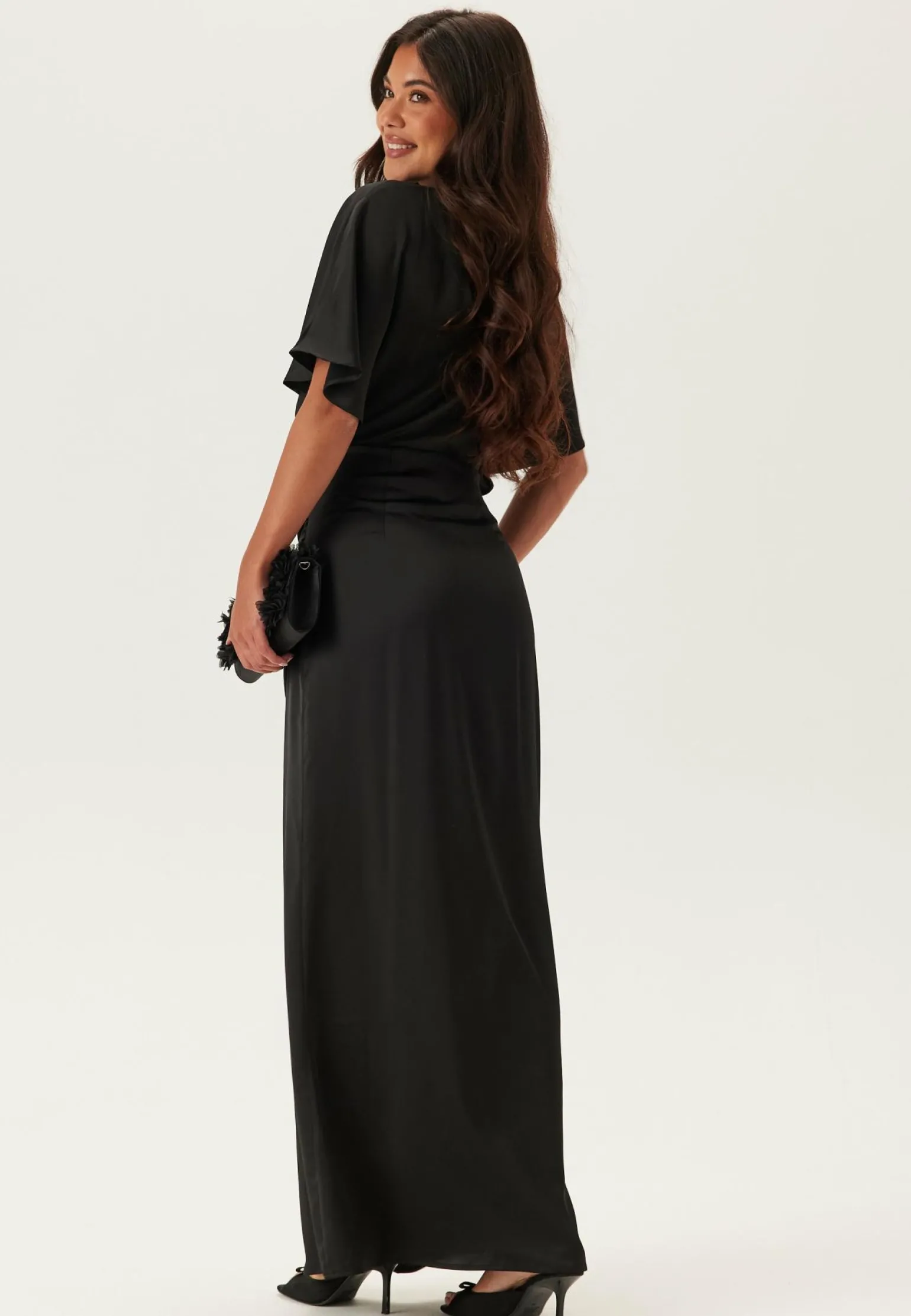Wrap Satin Gown