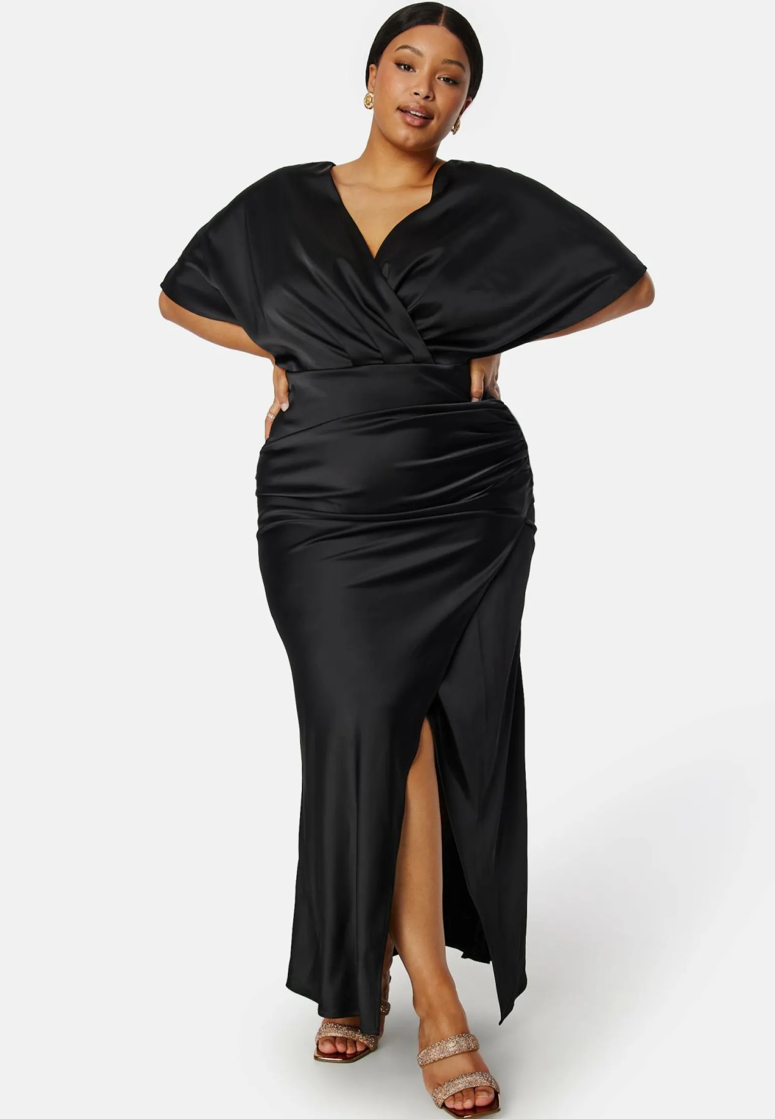 Wrap Satin Gown