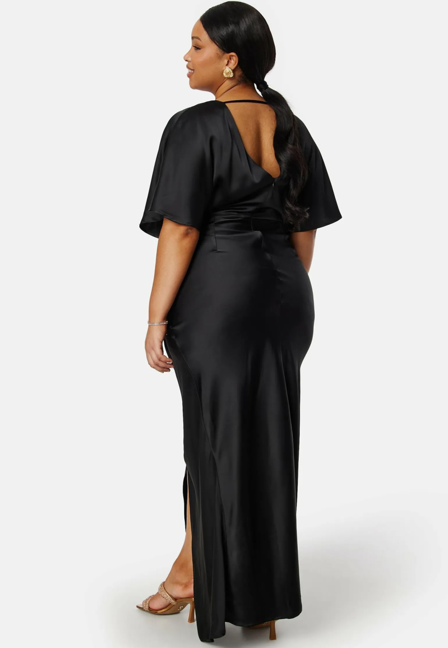 Wrap Satin Gown