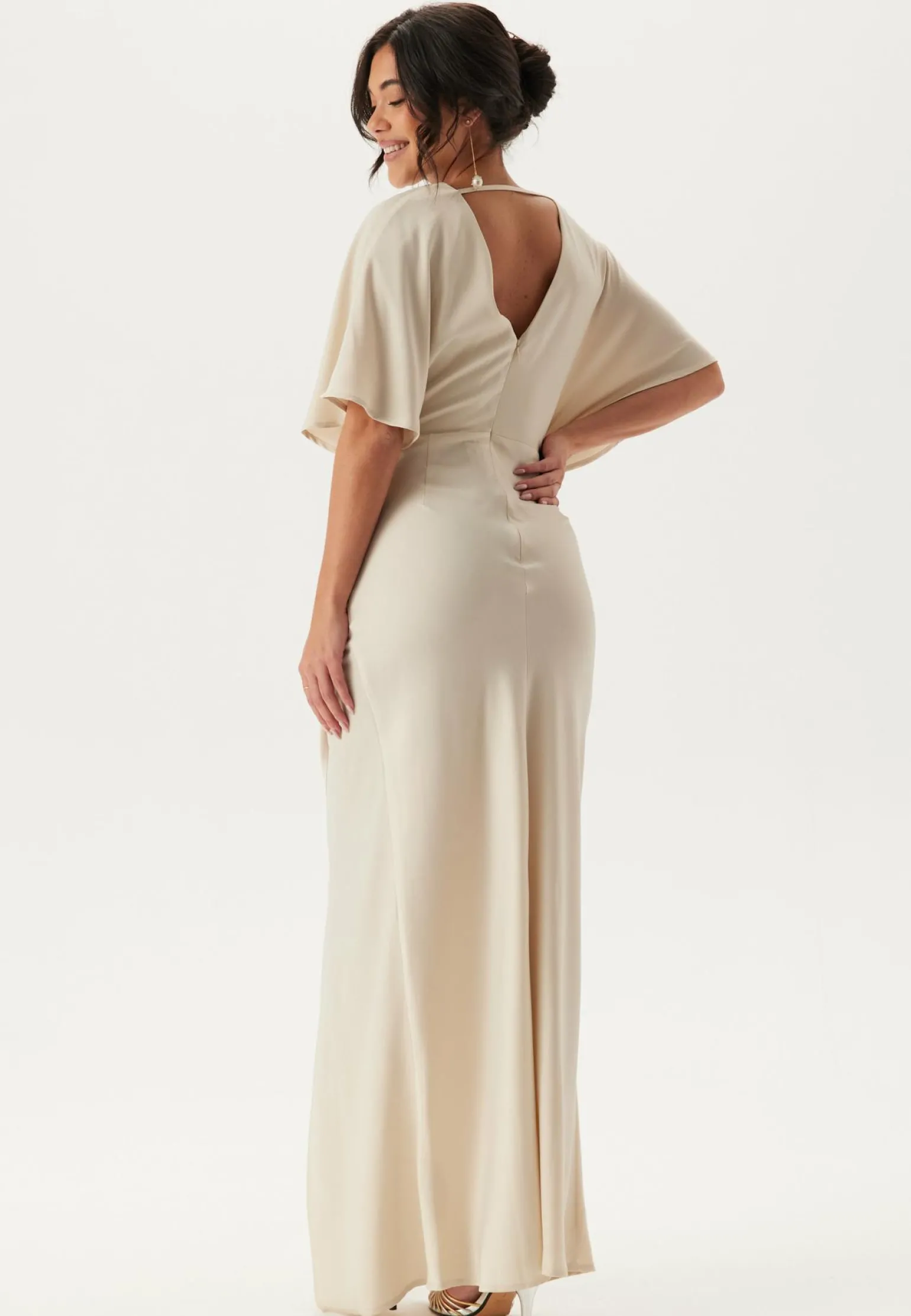 Wrap Satin Gown