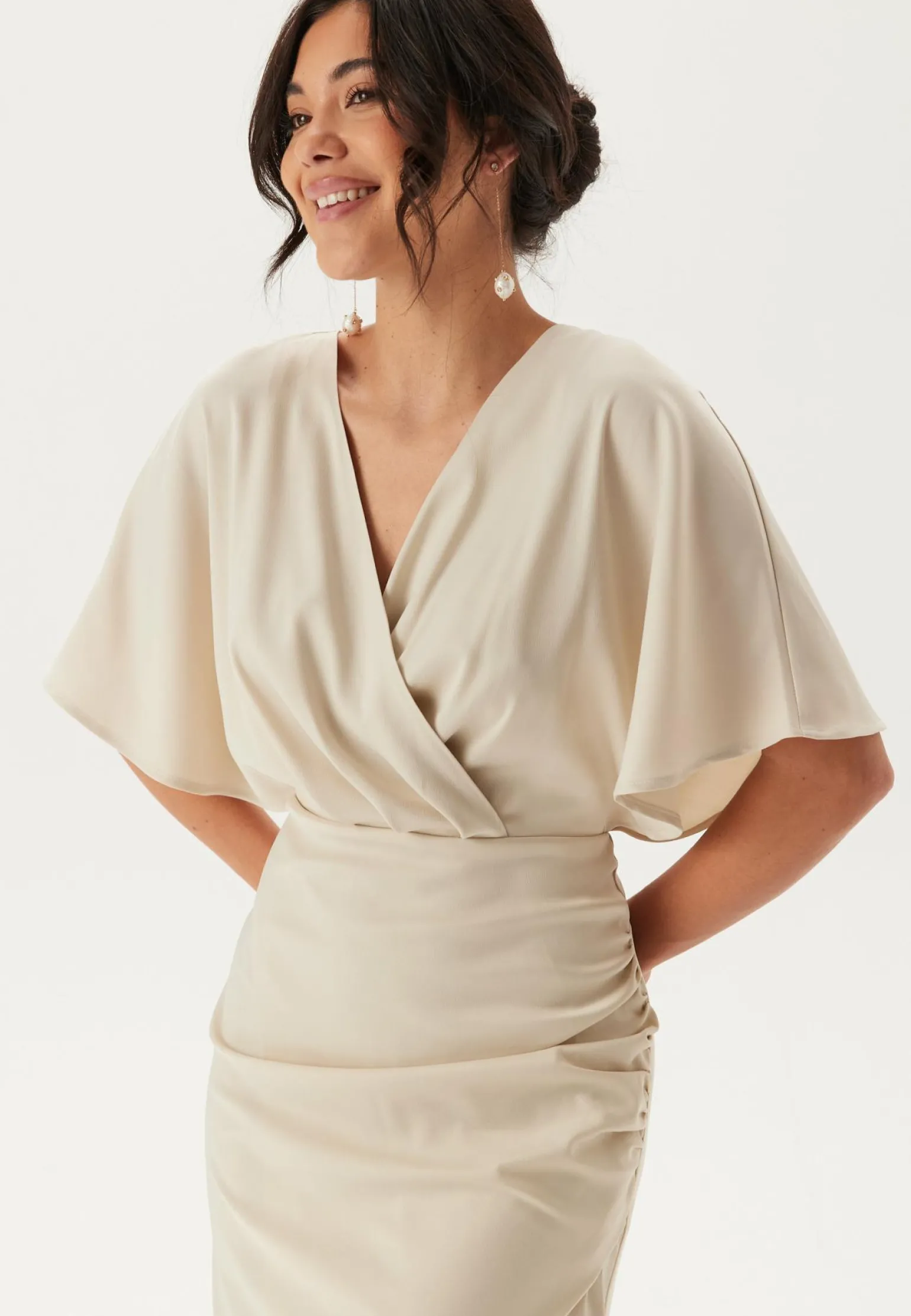 Wrap Satin Gown