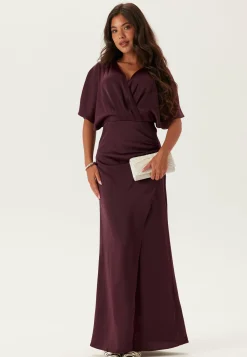 Wrap Satin Gown