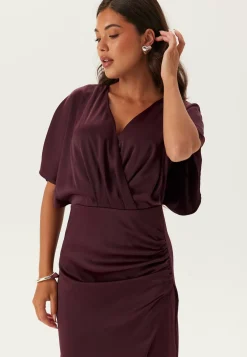 Wrap Satin Gown