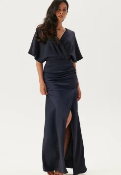 Wrap Satin Gown