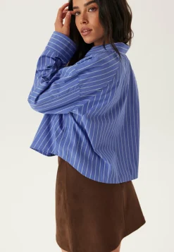 Yd Stripe Boxy Cropped Shirt